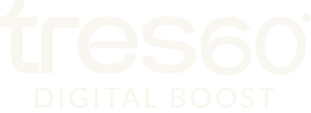 Logo blanco de Tres60 Digital Boost
